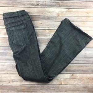 Free People Grey Denim Wide Leg Jeans